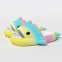 Gradient Rainbow Shark Slippers Women's Summer Indoor