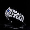 Sapphire Crown Copper Micro Inlay AAA Zircon Wedding