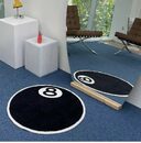 Black 8 Billiard Floor Mat Retro Hip Hop