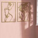 Metal Wall Ornament Art Silhouette Female