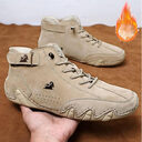 Men Ankle Boots Autumn Winter Suede Velcro Shoes
