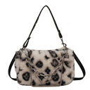 Winter Plush Bags Chain Shoulder Bag Women Flowers
