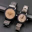 Fashion Gear Compass Turntable Steel Watch Men