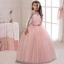 Kids Long Flower Girl Dress