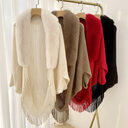 Scarf Women Solid Color Cashmere Winter Keep Warm