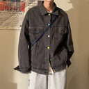 Mens Vintage Fashion Loose Denim Jacket