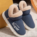 Warm House Shoes Plush Fleece High Back Heel