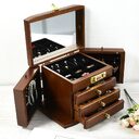 Combination Lock Solid Wood Jewellery Box