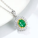 Natural Emerald Pendant Feminine Minority Design Jewelry S925