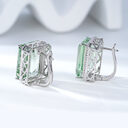 Luxurious And High-grade Natural Green Crystal Earrings