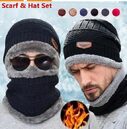 Winter Beanie Hat Scarf Set Warm Knit Thick