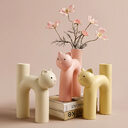 Cute Tube Cat Vase Living Room Home Desktop