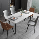 Italian Minimalist Stone Plate Dining Table Modern Simple