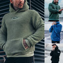 Men's Plush Hoodies Sweatshirt With Big Pocket Fashion