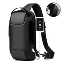 Men's Waterproof Oxford Multifunction Crossbody Bags Anti-theft Shoulder