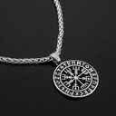 Lun Rune Pendant Necklace Men