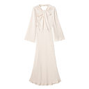 European And American Style Women's Backless Satin Textured