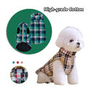 Winter Pet Dog Clothes Jacket Plaid Zipper Down