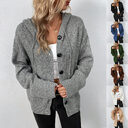 Ins Single-breasted Hooded Sweater Women's Solid Color Cardigan
