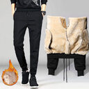 Autumn Winter Pants Men Women Trousers Warm Fleece