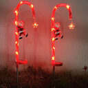 Solar Christmas Lights Candy Cane Courtyard Outdoor Waterproof