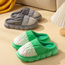 Gradient Slippers Plush Winter Shoes Women House Bedroom