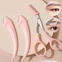 Eyebrow Trimming Knife With Comb Curved Moon Small