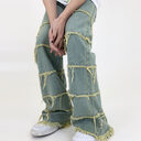 Casual And Comfortable Retro Washed Raw Jeans Men