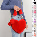 Love Bags Soft Plush Handbags Women Valentine's Day