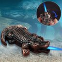 Metal Creative Lighter Personalized Butane Inflatable Crocodile Shaped