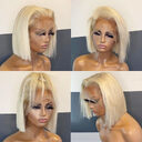 613 Blonde Bob Wig Short Straight Human Hair