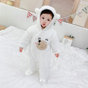 Season Baby Thickened Jumpsuit Shu Cotton Velvet Newborn