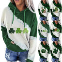 Women Sweatshirts Lucky Grass Print Streetwear Hoodie Pullover