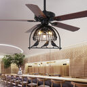 Retro Industrial Fan Lamp Ceiling