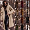 Autumn Winter Fashion Elegant Long Coat Woman Plush