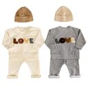 Children's Clothing Boys Sweater Suit Beige Colored Wool