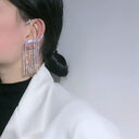 Earrings Long Rhinestone Tassel Women