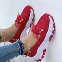 Lace-up Sneakers For Women Running Walking Sports Chunky