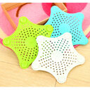 3PCS Silicone Starfish-shaped Sink Drain Filter Bathtub Hair