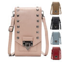 Rivet Design Shoulder Bags Mobile Phone Handbag Solid