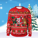Men And Women Digital Printing Christmas Round Neck