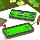 Desktop Mini Golf Putting Green Metal Club Ballpoint