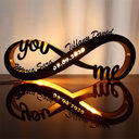 Wooden Lamp Lovers Infinite Name Table