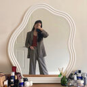 Makeup Mirror Wavy Shaped Hanging Wall Vanity