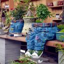 Garden Art Jeans Decoration Flower Pot