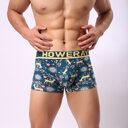 Elk Mid Waist Boxer Pants Men Panties