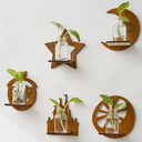 Retro Wall Home Decor Hydroponic Plant Solid Wood