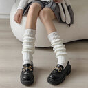 Wool Knitted Socks Leg Cover Pile Calf Women's