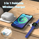 3 In 1 Magnetic Foldable Wireless Charger Charging
