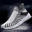 Sock Mesh Shoes Men Stripe Sneakers Lightweight Breathable